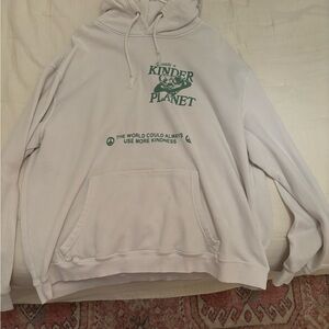 White Hoodie with Green Graphic